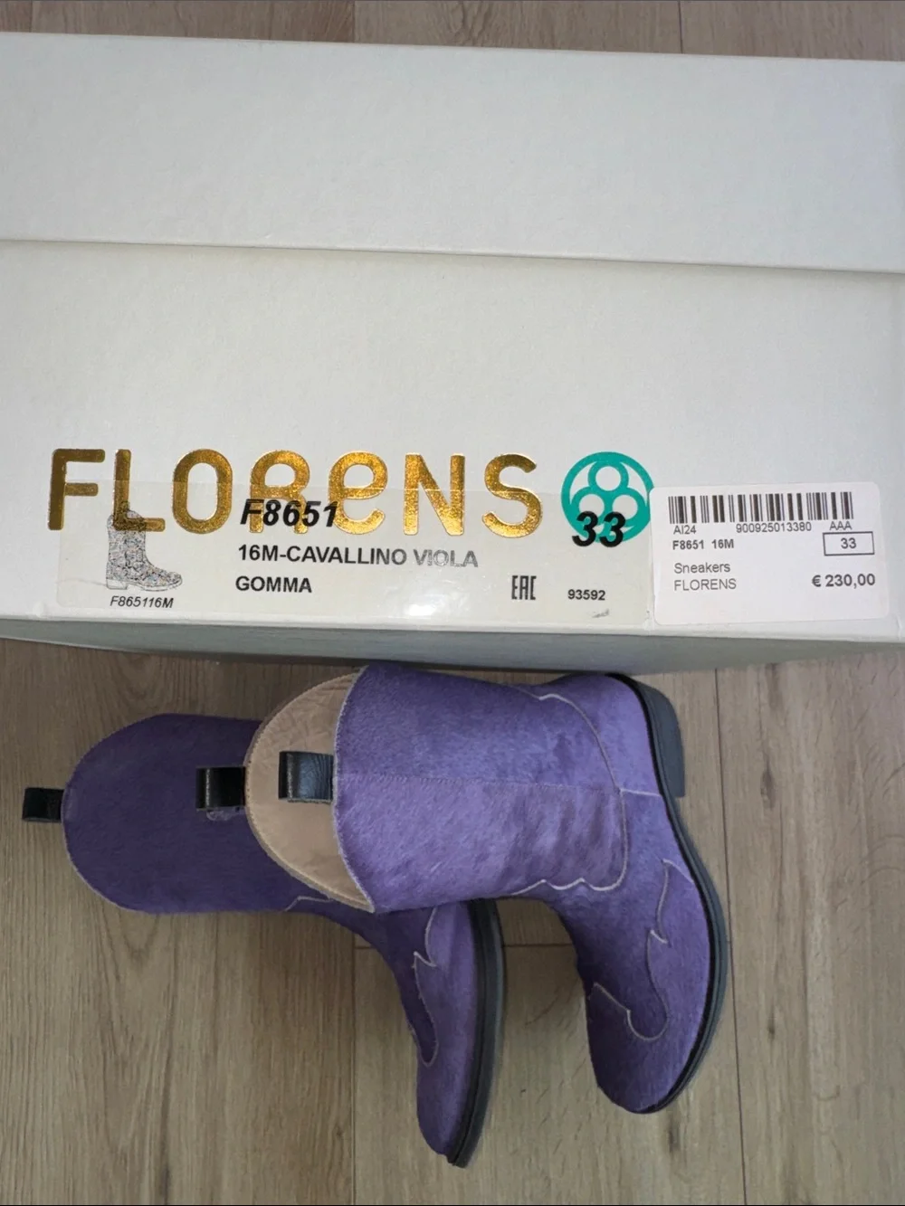 Kids Purple Western Boots